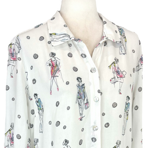 Dolcezza white graphic shirt